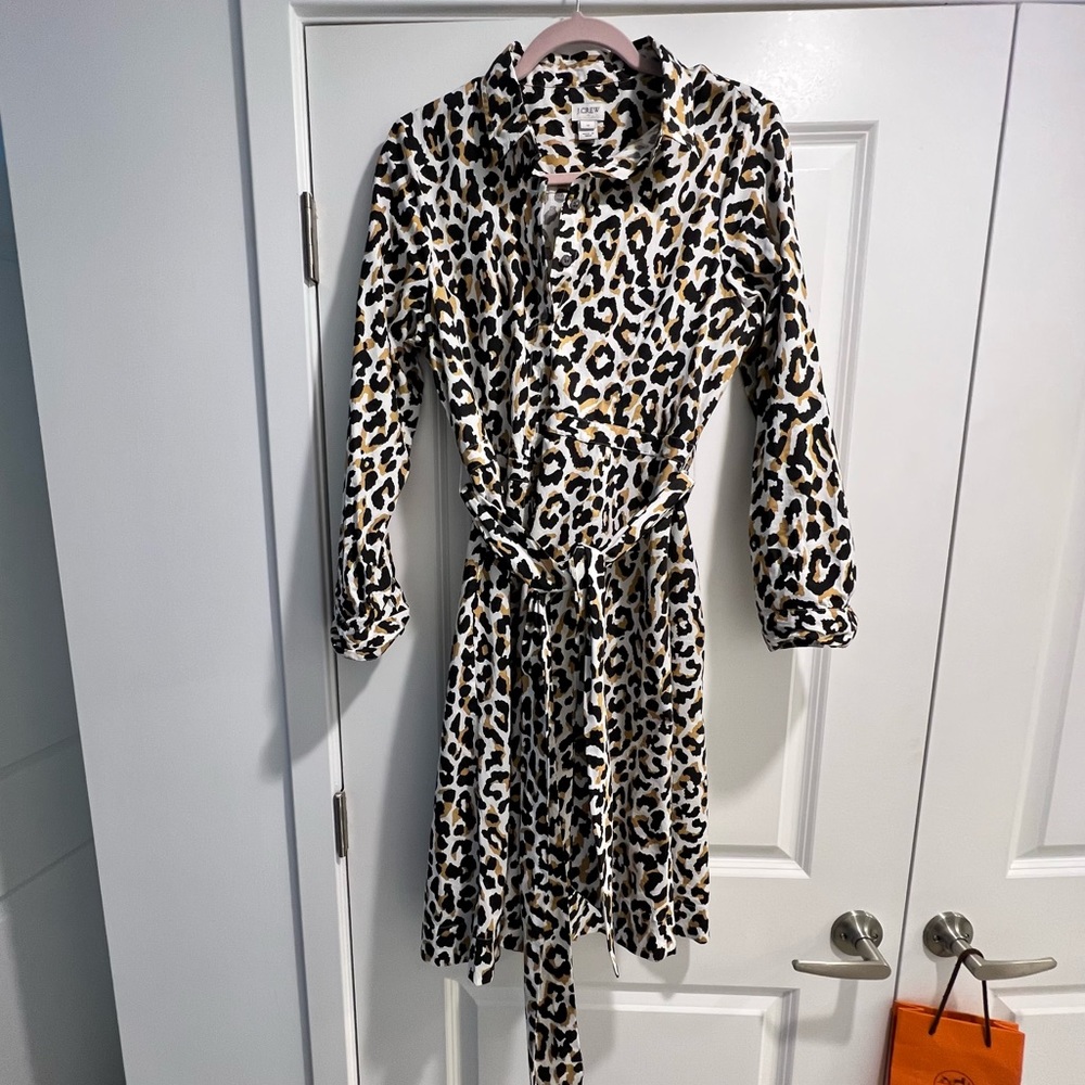 JCrew Leopard Shirt Dress